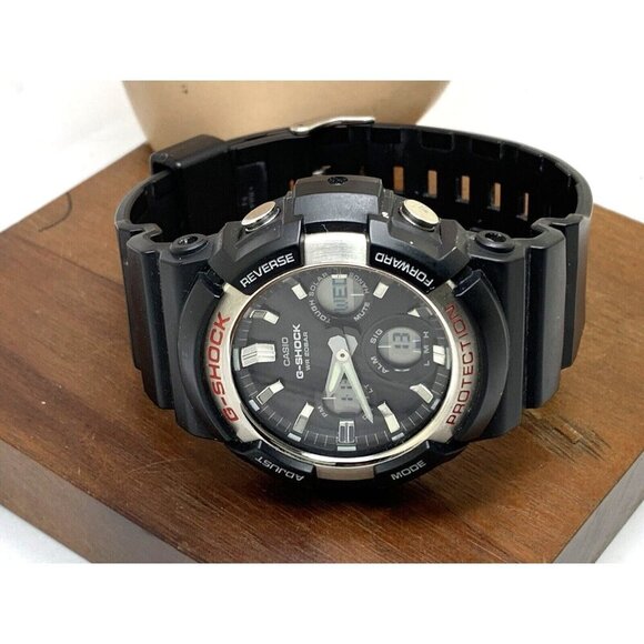 Casio Mens Watch G-Shock GAS100 Black Resin Analog Digital Tough Solar 4… - Picture 8 of 14